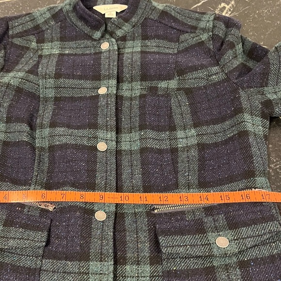 Blackwatch Plaid Wool Blend Snapfront Jacket Blazer Sz Small Stand Collar - Picture 12 of 16